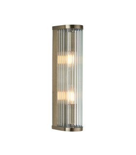 Eltham Clear Glass Pendant Light with Brushed Aged Brass With Natural Braided Cable Camellia B22-1
