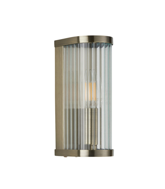 Eltham Clear Glass Pendant Light with Brushed Aged Brass With Natural Braided Cable Orchid B22-7
