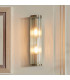 Eltham Clear Glass Pendant Light with Brushed Aged Brass With Natural Braided Cable Camellia B22-2