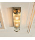 Eltham Clear Glass Pendant Light with Brushed Aged Brass With Natural Braided Cable Camellia B22-5
