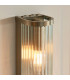 Eltham Clear Glass Pendant Light with Brushed Aged Brass With Natural Braided Cable Camellia B22-6