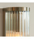 Eltham Clear Glass Pendant Light with Brushed Aged Brass With Natural Braided Cable Camellia B22-7