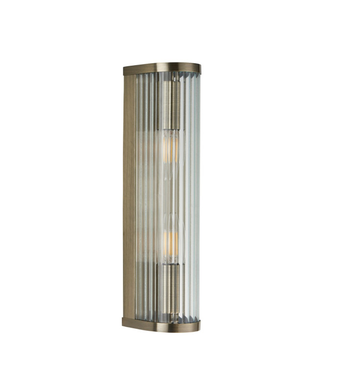Eltham Clear Glass Pendant Light with Brushed Aged Brass With Natural Braided Cable Camellia B22-8