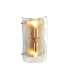 Ascoli Wall Lamp Antique Brass Plate & Clear Cut Glass 2x E14-1