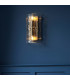 Ascoli Wall Lamp Antique Brass Plate & Clear Cut Glass 2x E14-4