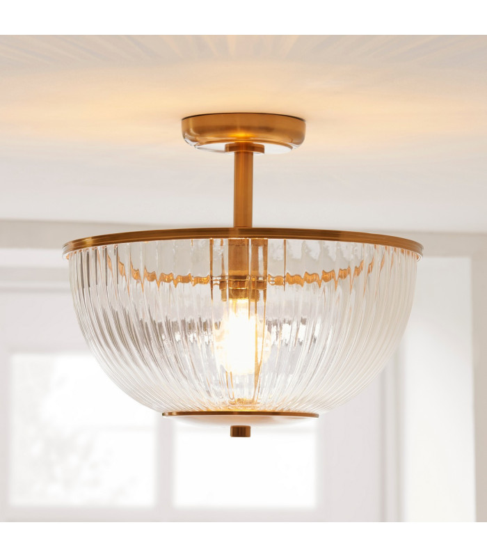 Grosseto Multi Arm Pendant Ceiling Light Satin Brass Plate & Gloss White Glass 10x G9-3