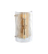 Ascoli Wall Lamp Antique Brass Plate & Clear Cut Glass 2x E14-8