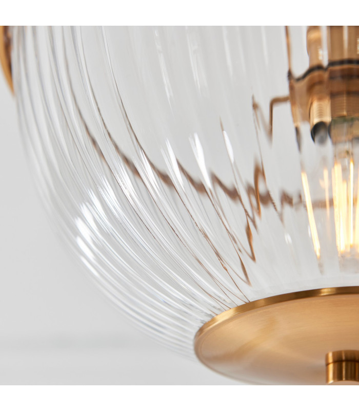 Grosseto Multi Arm Pendant Ceiling Light Satin Brass Plate & Gloss White Glass 10x G9-6