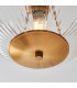 Grosseto Multi Arm Pendant Ceiling Light Satin Brass Plate & Gloss White Glass 10x G9-7