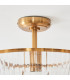 Grosseto Multi Arm Pendant Ceiling Light Satin Brass Plate & Gloss White Glass 10x G9-8