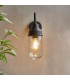 Bellora Glass Floor Lamp Bright Nickel Plate & Clear Glass E27-4