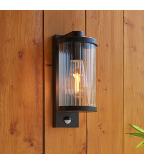 Florence Wall Lamp Vintage Brass Finish & Vintage White Fabric E14-2