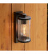Florence Wall Lamp Vintage Brass Finish & Vintage White Fabric E14-4