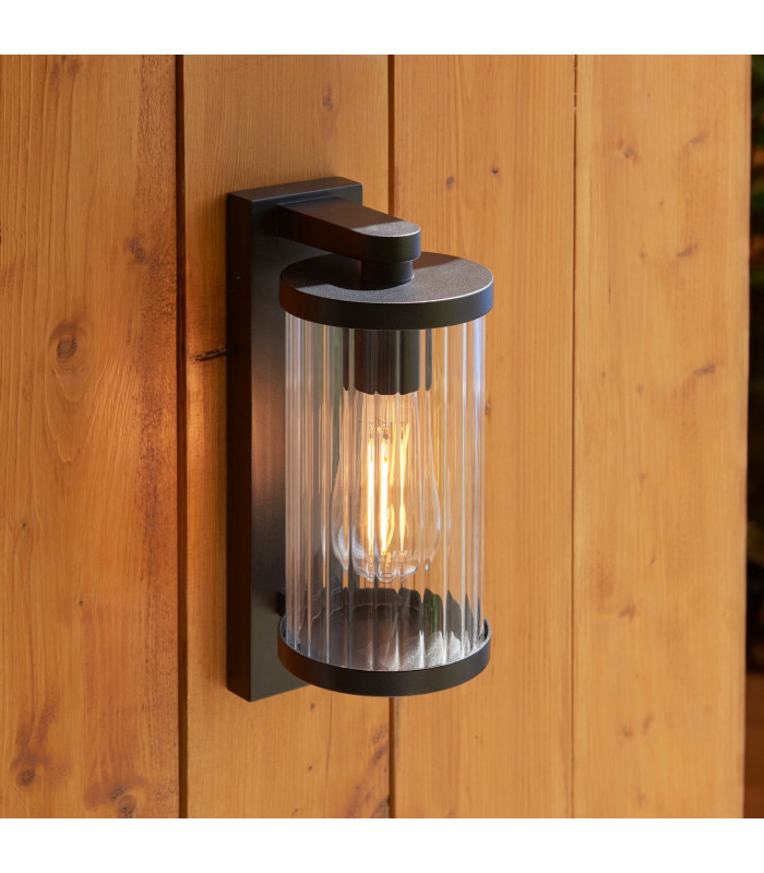 Florence Wall Lamp Vintage Brass Finish & Vintage White Fabric E14-4
