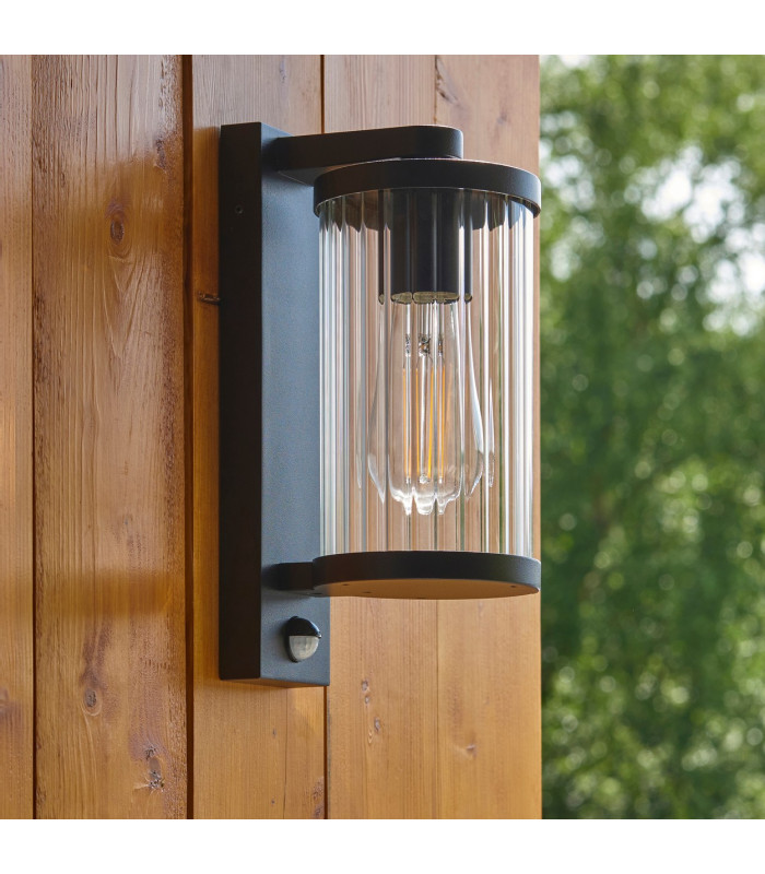 Florence Wall Lamp Vintage Brass Finish & Vintage White Fabric E14-6