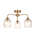 Rome Globe Wall Lights Brushed Aged Brass Plate & Clear Glass 2x G9-1