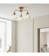 Rome Globe Wall Lights Brushed Aged Brass Plate & Clear Glass 2x G9-2