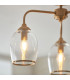 Rome Multi Arm Pendant Ceiling Light Brushed Aged Brass Plate & Clear Glass 12x G9-4