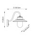 Rome Multi Arm Pendant Ceiling Light Brushed Aged Brass Plate & Clear Glass 6x G9-10