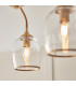 Rome Multi Arm Pendant Ceiling Light Brushed Aged Brass Plate & Clear Glass 12x G9-5
