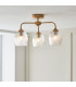 Rome Globe Wall Lights Brushed Aged Brass Plate & Clear Glass 2x G9-3
