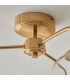 Rome Multi Arm Pendant Ceiling Light Brushed Aged Brass Plate & Clear Glass 12x G9-6