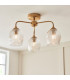 Rome Globe Wall Lights Brushed Aged Brass Plate & Clear Glass 2x G9-4