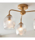 Rome Globe Wall Lights Brushed Aged Brass Plate & Clear Glass 2x G9-5