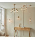 Rome Multi Arm Pendant Ceiling Light Brushed Aged Brass Plate & Clear Glass 12x G9-7