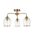 Rome Multi Arm Pendant Ceiling Light Brushed Aged Brass Plate & Clear Glass 12x G9-8