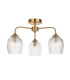 Rome Globe Wall Lights Brushed Aged Brass Plate & Clear Glass 2x G9-9