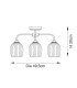 Rome Globe Wall Lights Brushed Aged Brass Plate & Clear Glass 2x G9-10