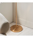 Calista Wall Lamp Vintage Brass Finish White Marble Effect & Natural Linen E14-7