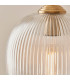 Calista Wall Lamp Vintage Brass Finish White Marble Effect & Natural Linen E14-6