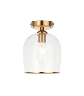 Pillaro Table Lamp Brushed Aged Brass Plate & White Marble E27-1