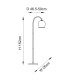 Calista Wall Lamp Vintage Brass Finish White Marble Effect & Natural Linen E14-10