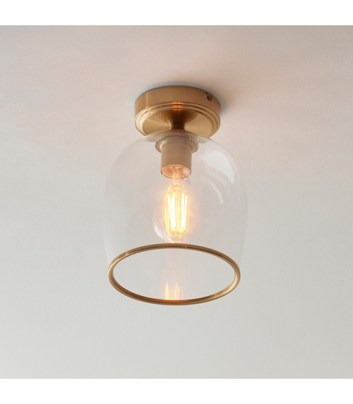 Pillaro Table Lamp Brushed Aged Brass Plate & White Marble E27-4