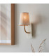 Calista Wall Lamp Vintage Brass Finish White Marble Effect & Natural Linen 7W LED E14-3