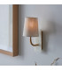 Calista Wall Lamp Vintage Brass Finish White Marble Effect & Natural Linen 7W LED E14-4
