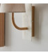 Calista Wall Lamp Vintage Brass Finish White Marble Effect & Natural Linen 7W LED E14-5