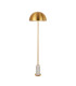 Pillaro Table Lamp Brushed Aged Brass Plate & White Marble 10W LED E27-6