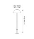 Pillaro Table Lamp Brushed Aged Brass Plate & White Marble 10W LED E27-7