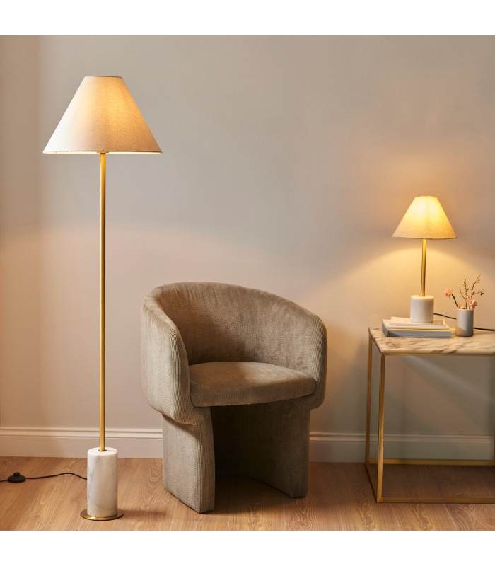 Pillaro Table Lamp Brushed Aged Brass Plate