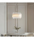 Langford Pendant Ceiling Light Brushed Aged Brass Plate & Clear Glass 3 x 7W LED E14-2