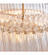 Langford Pendant Ceiling Light Brushed Aged Brass Plate & Clear Glass 3 x 7W LED E14-5