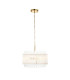 Langford Pendant Ceiling Light Brushed Aged Brass Plate & Clear Glass 3 x 7W LED E14-8