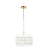 Langford Pendant Ceiling Light Brushed Aged Brass Plate & Clear Glass 3 x 7W LED E14-9
