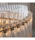 Langford Pendant Ceiling Light Brushed Aged Brass Plate & Clear Glass 5 x 7W LED E14-5