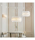 Langford Pendant Ceiling Light Brushed Aged Brass Plate & Clear Glass 5 x 7W LED E14-7