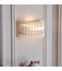 Alderley Wall Lamp Brushed Aged Brass Plate & Clear Glass 2 x 7W LED E14-2